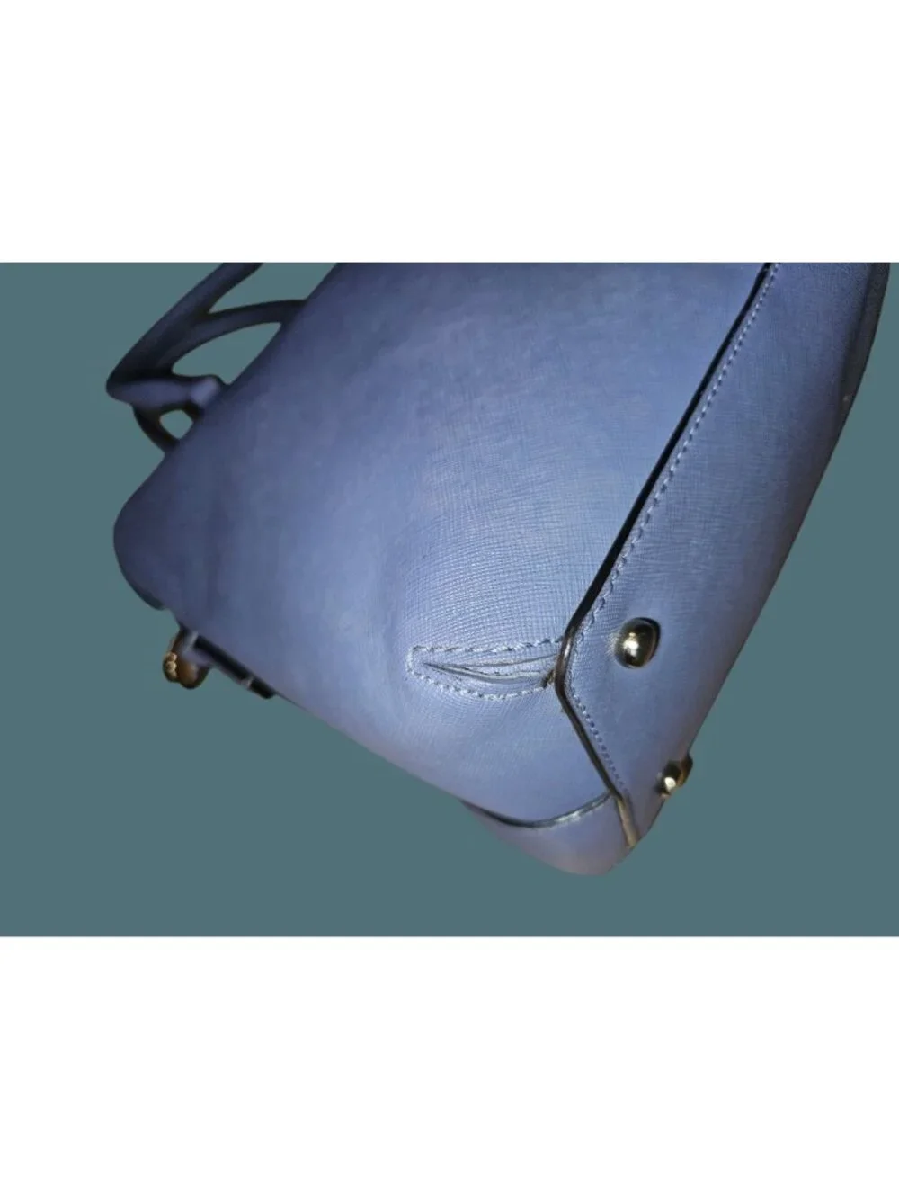 Kate Spade Blue Cameron Street Satchel Crossbody Saffriano Leather Bag